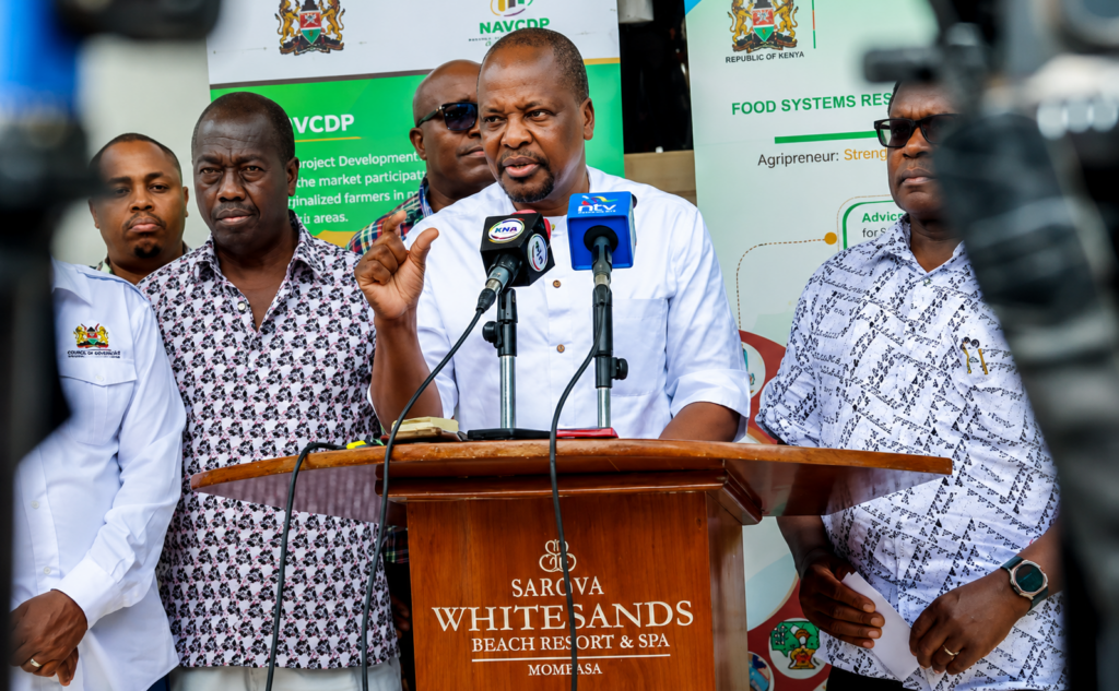 Agriculture CS Mutahi Kagwe speaking about maize imports