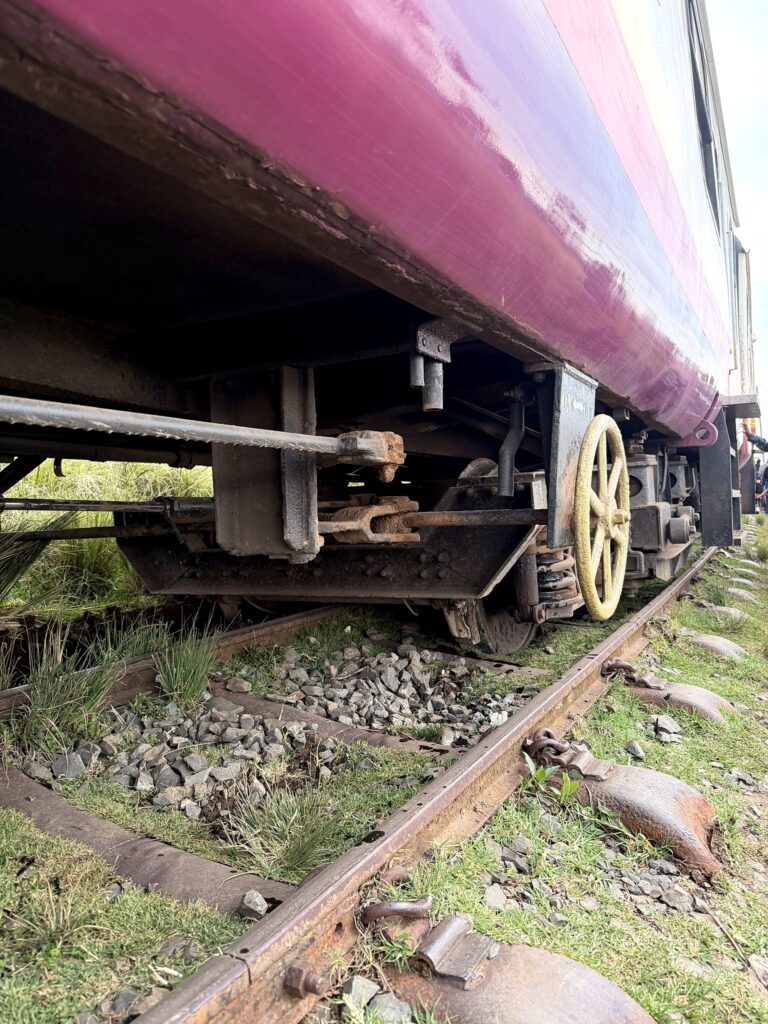 Nairobi-Nyahururu passenger train after derailment near Ol Kalou Railway Station